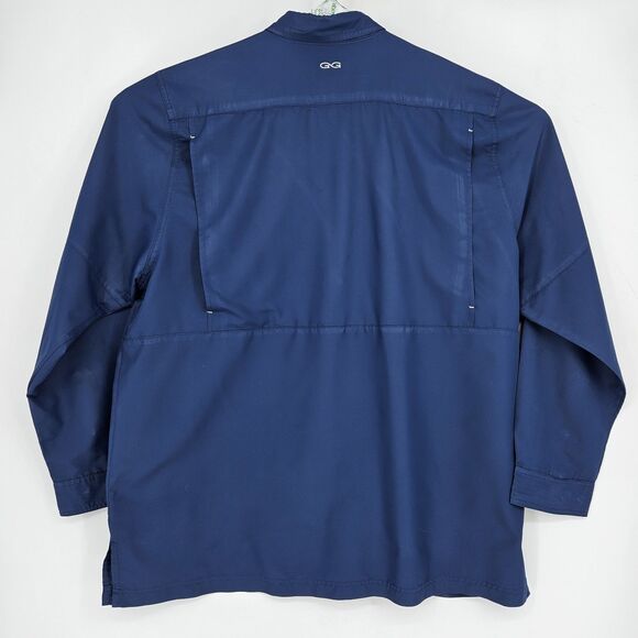 GameGuard Shirt Mens 2X 1024 Caviar Pockets Long Sleeve Blue Button‎ Up FLAWS - Picture 6 of 13